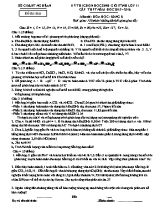 Đề thi thử chọn học sinh giỏi tỉnh môn Hóa học Lớp 11 cấp THPT - Bảng B - Năm học 2015-2016 - Sở giáo dục và đào tạo Nghệ An (Có đáp án)